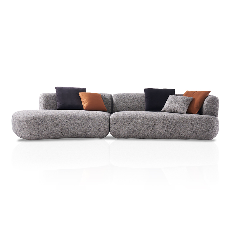 Italian design compressed sofa furniture modular L shape compressed living room corduroy fabric compression sofa