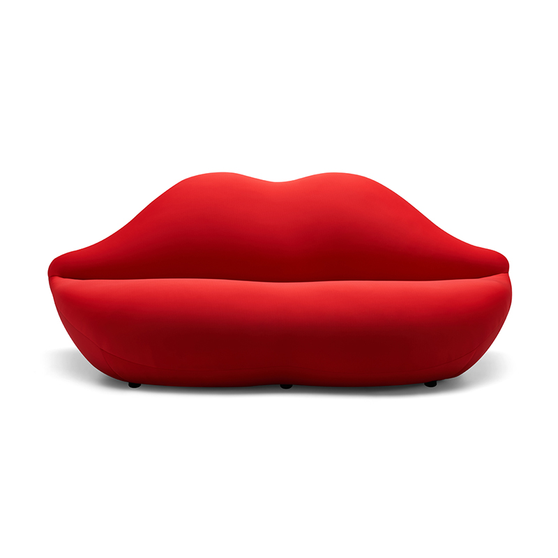 2024new Lips Hot Sales Living Room Furniture Sofa Modern Pink Velvet Luxury Upholstered Furniture Sofas Red for Office Sofa