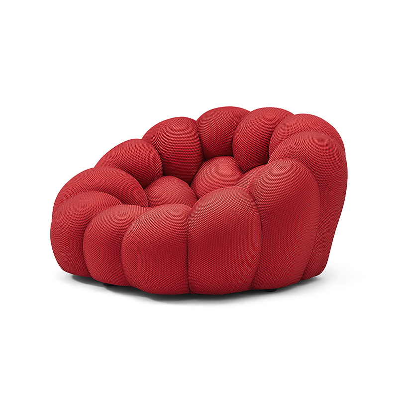 Compress sofa Designer Red Football Sofa Large Apartment Living RoomFurniture Sales Department Reception Single threeseater sofa