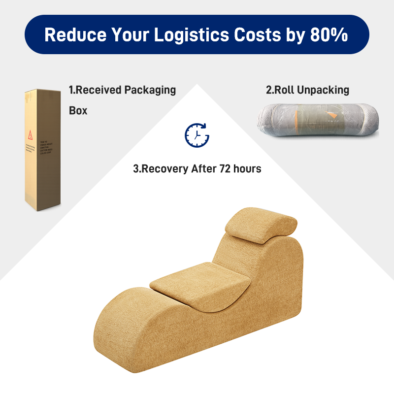 S278 Modern Italian Designer S-Shaped Lounge Chair Fabric Ergonomic Chaise Longue Vacuum Compressed Space Saving Sofa
