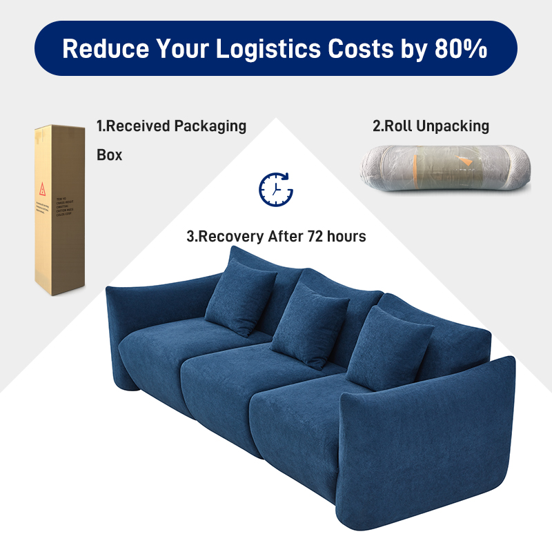 S218-3 Modular Compression Sofa High Density Foam Couch Contemporary Living Room Seating Apartment Hotel Furniture Package